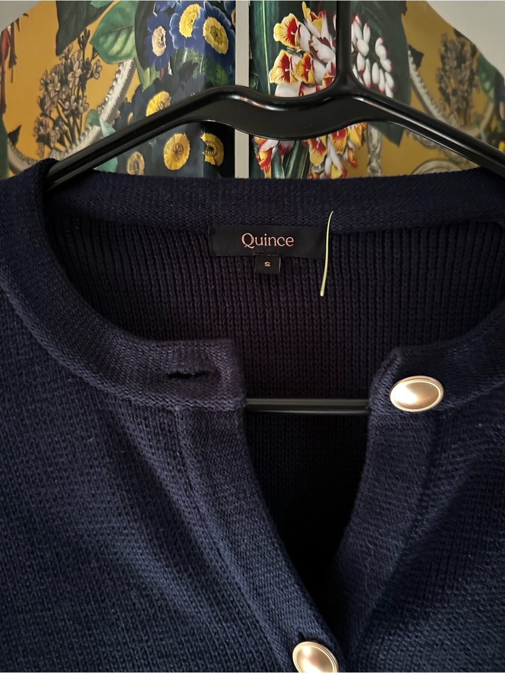 Quince 100% Organic Cotton Sweater Jacket Cardigan Small - Picture 3 of 3